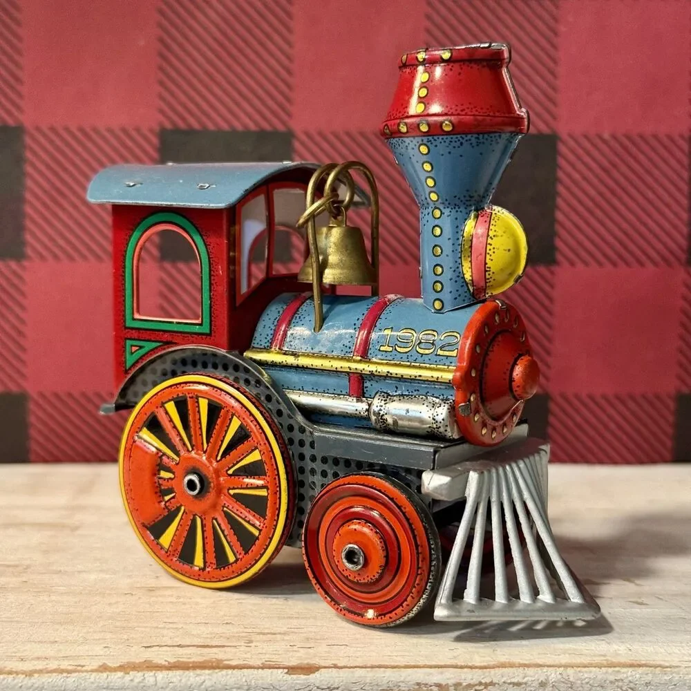 1982 Hallmark Tin Locomotive Train #1 Vintage Christmas Keepsake Ornament